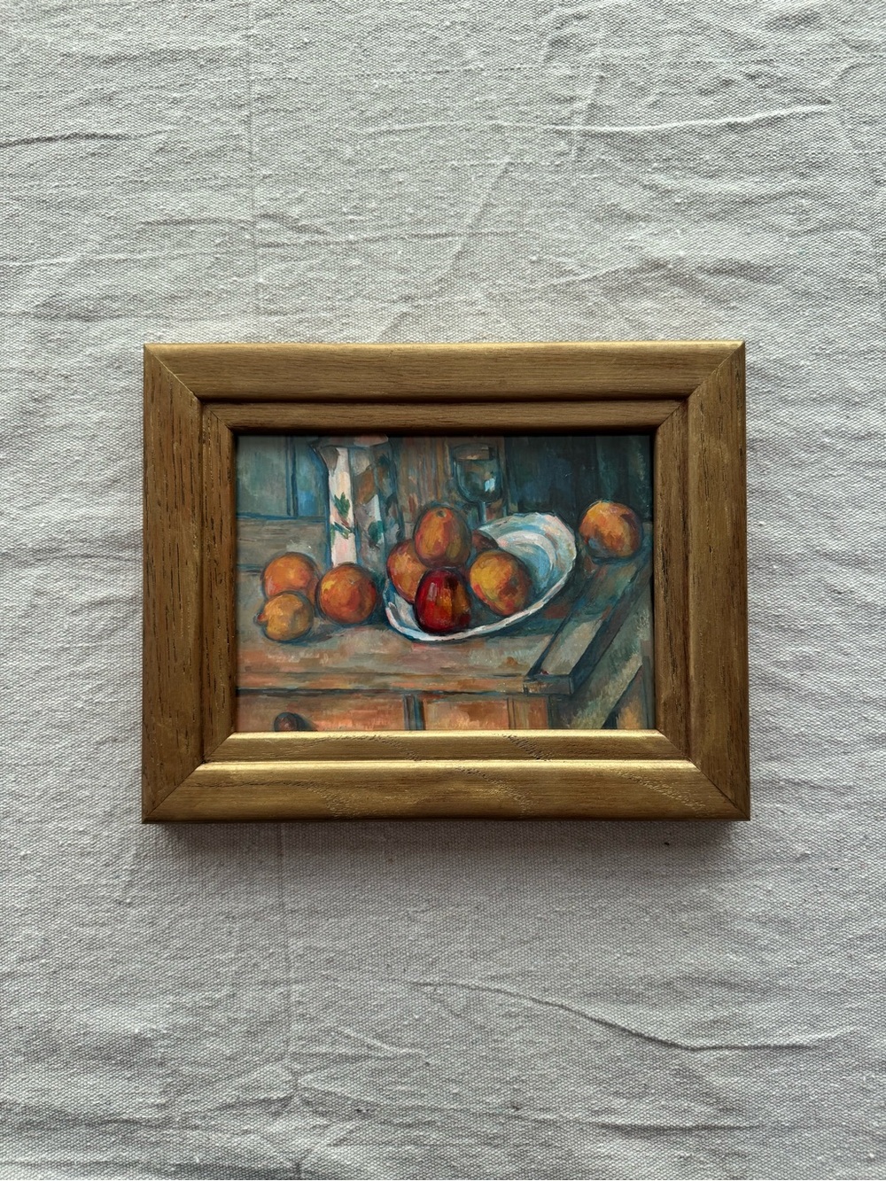 Still Life Fruit Photo Print Painting in Gold Frame - Orange Tones - 5x7